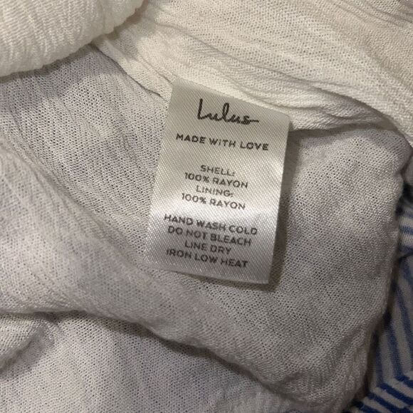 ✨Adrift Blue Striped Tie-Back Mini Swing Dress✨ - Picture 10 of 10